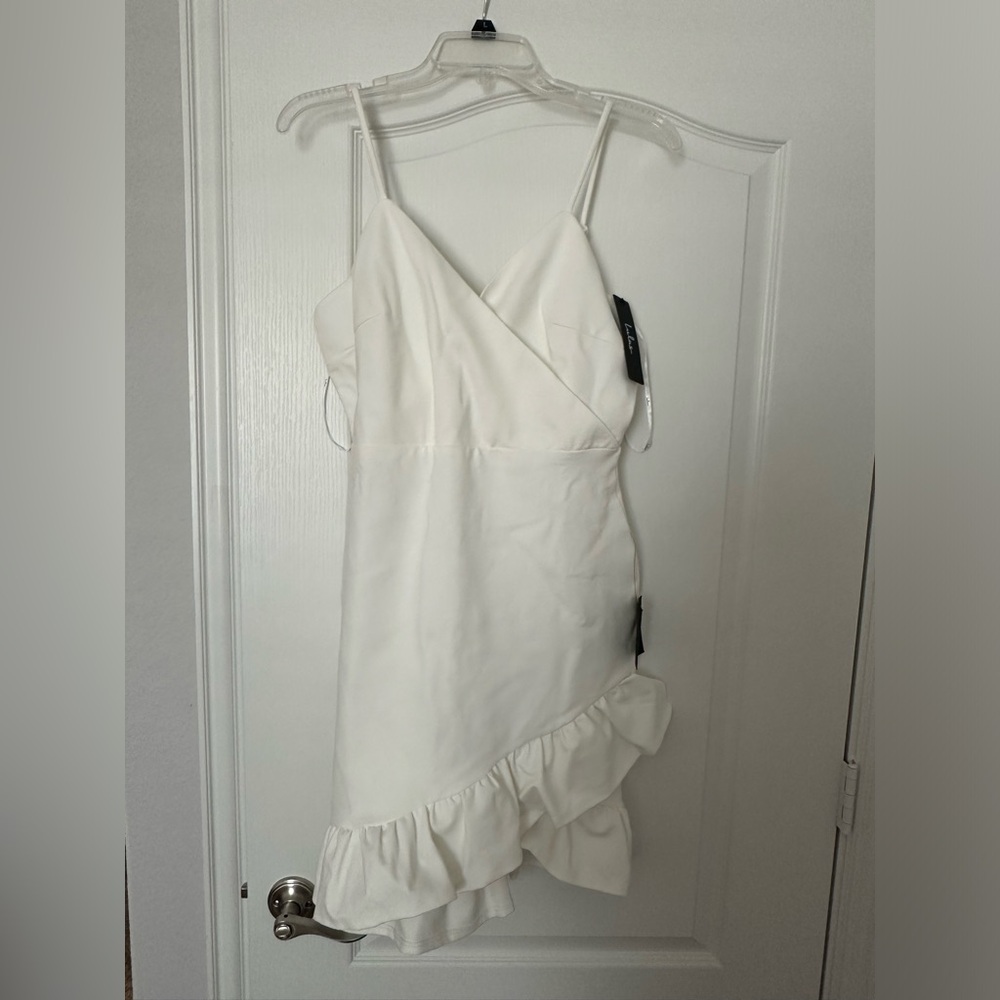 Lulus White Bodycon Ruffle Dress - Picture 2 of 3